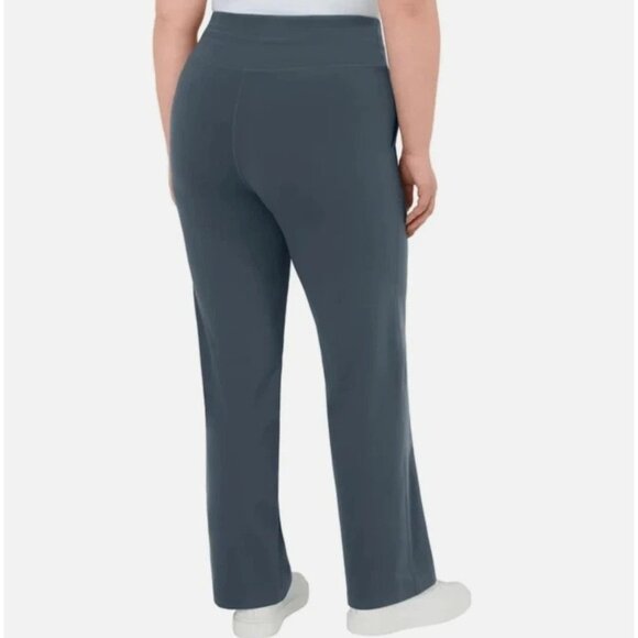 Mondetta Women's L High-Rise Straight Leg Pants Gray/Blue L1219 - Picture 2 of 13